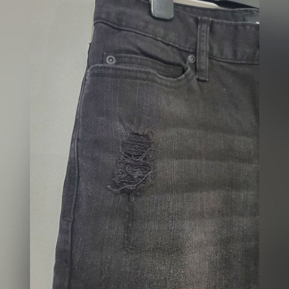 HOT TOPIC - RUDE Black skinny distressed jean SIZE 28 - Picture 4 of 9